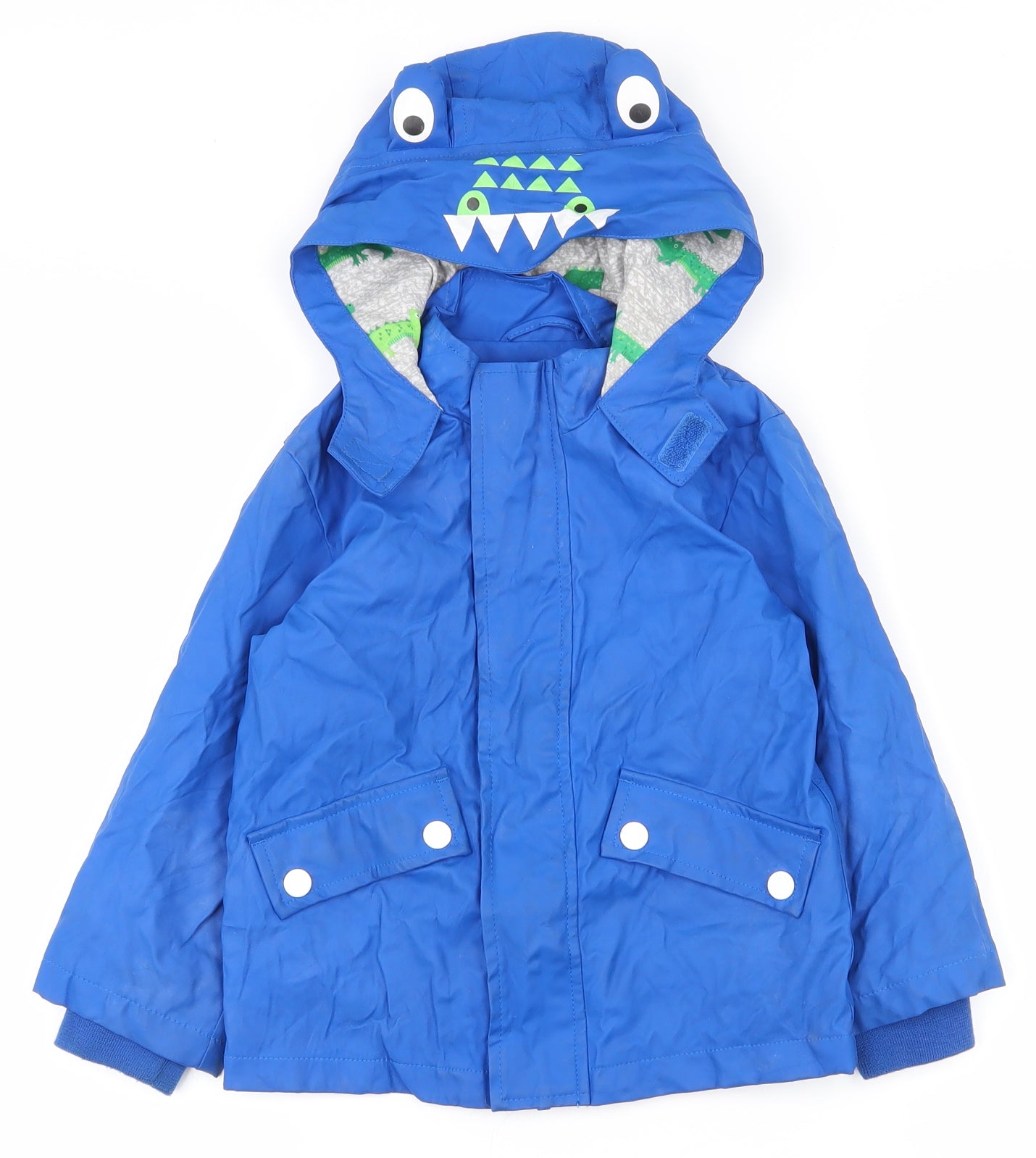 George Boys Blue   Rain Coat Coat Size 3-4 Years  Zip - Crocodile coat