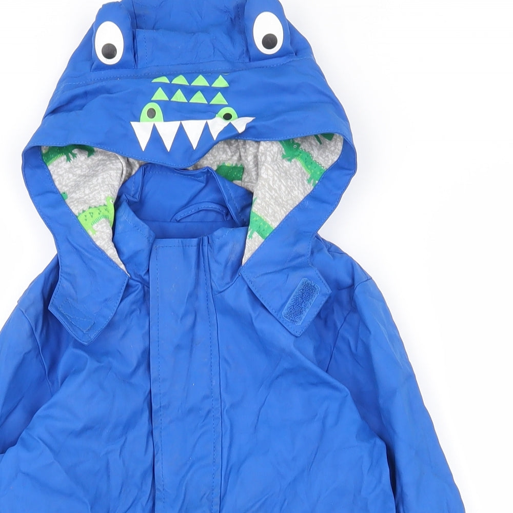 George Boys Blue   Rain Coat Coat Size 3-4 Years  Zip - Crocodile coat