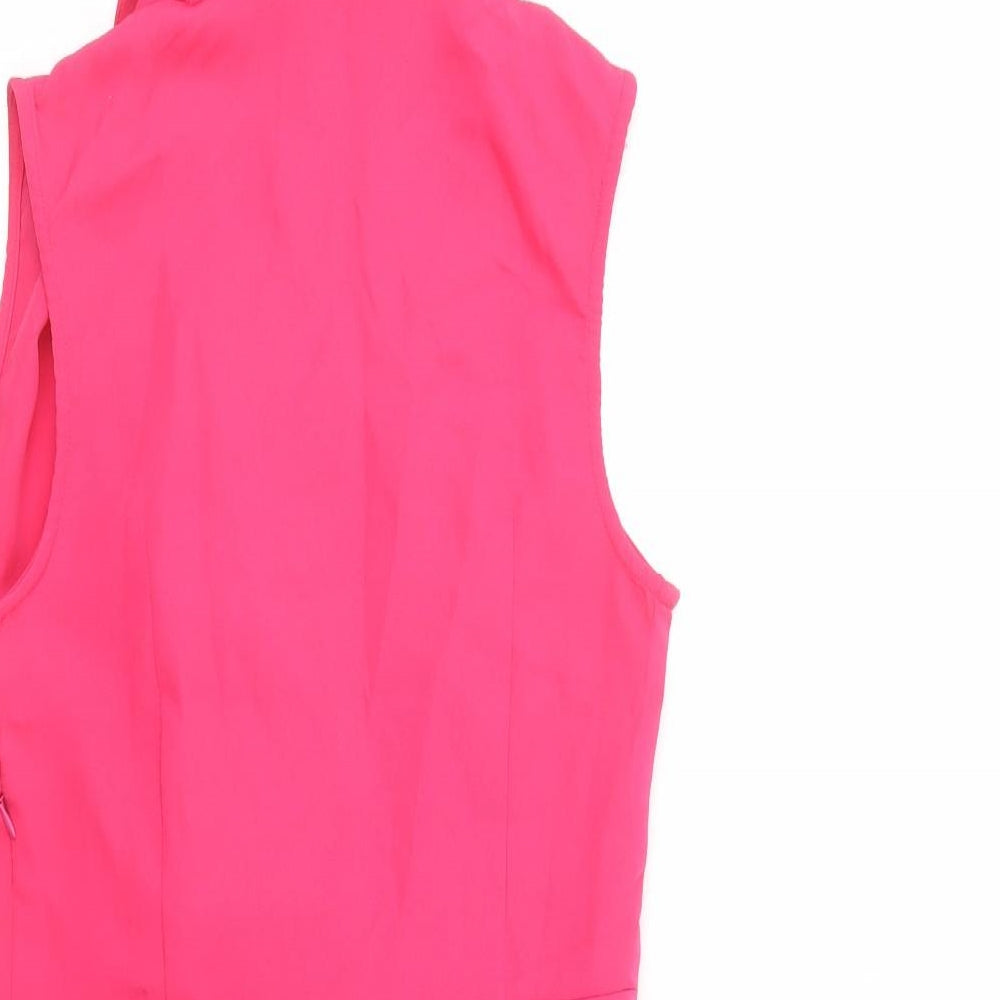 New Look Womens Pink  Polyester Playsuit One-Piece Size 8  Zip