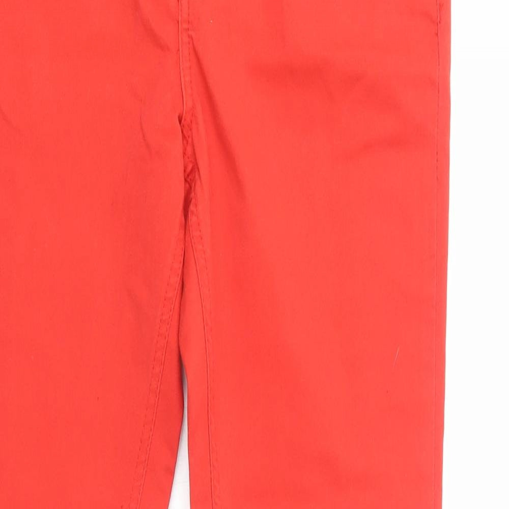 ESMARA Womens Red  Cotton Skinny Jeans Size 16 L32 in Regular Button