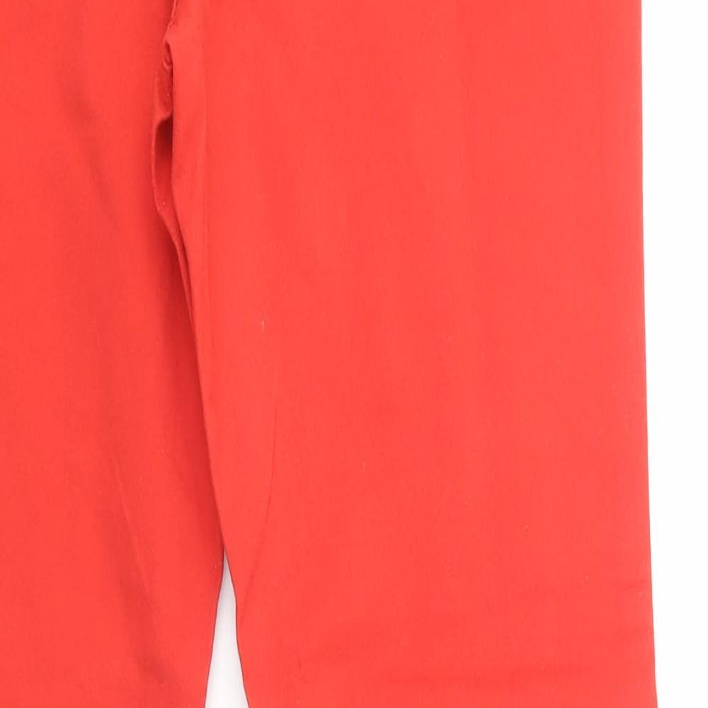 ESMARA Womens Red  Cotton Skinny Jeans Size 16 L32 in Regular Button