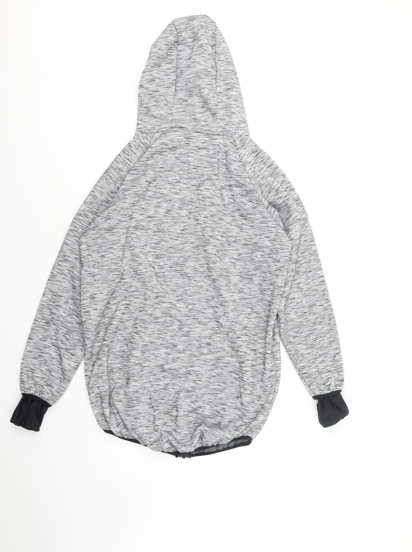 SikSilk Mens Grey  Polyester Full Zip Hoodie Size M