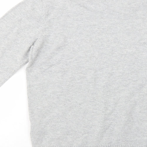 H&M Boys Grey Crew Neck  Cotton Pullover Jumper Size 9-10 Years  Pullover