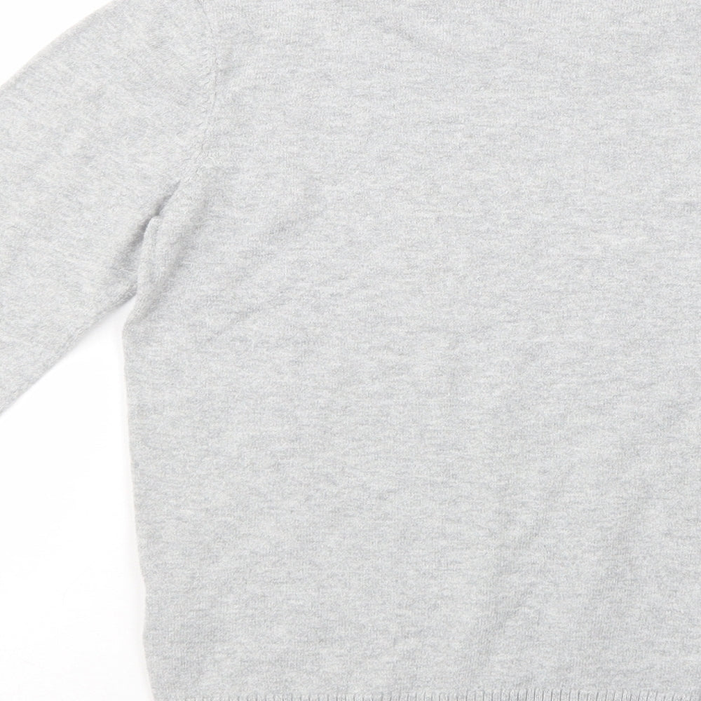 H&M Boys Grey Crew Neck  Cotton Pullover Jumper Size 9-10 Years  Pullover