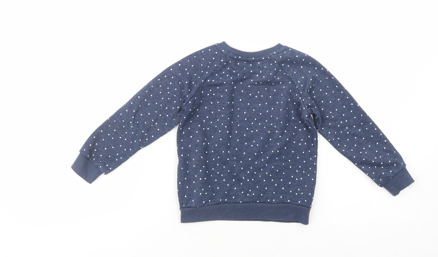 Primark Girls Blue Polka Dot Cotton Pullover Sweatshirt Size 2-3 Years  Pullover - Always Be Kind