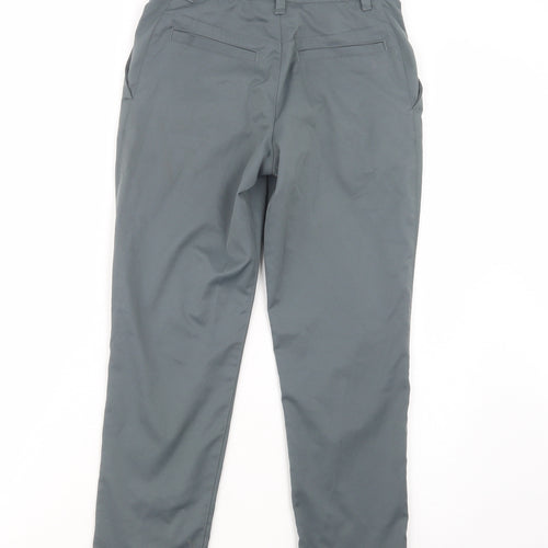 Under armour Boys Grey  Polyacrylate Fibre Chino Trousers Size 11-12 Years  Regular Button