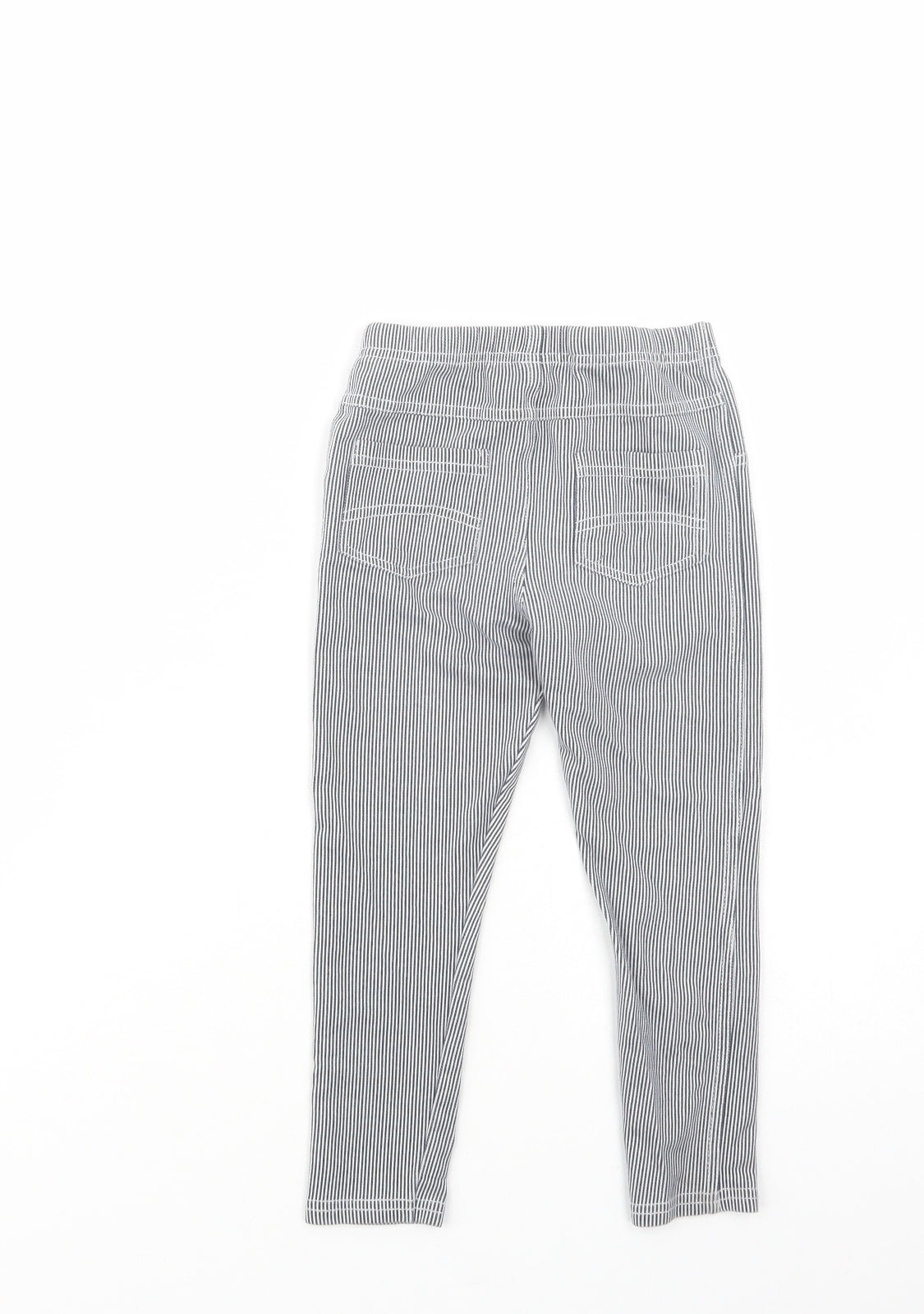 Dunnes Stores Girls Grey Striped Cotton Jogger Trousers Size 3-4 Years  Regular