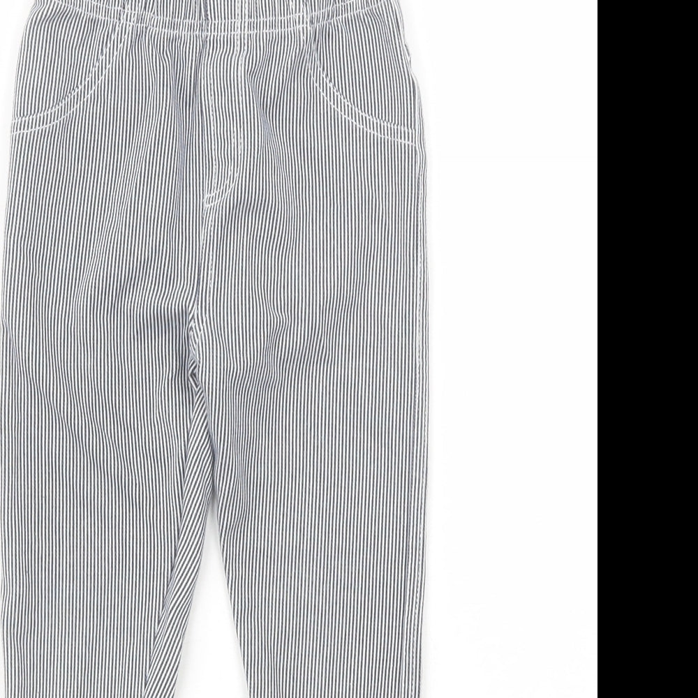 Dunnes Stores Girls Grey Striped Cotton Jogger Trousers Size 3-4 Years  Regular