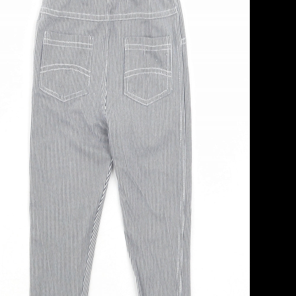 Dunnes Stores Girls Grey Striped Cotton Jogger Trousers Size 3-4 Years  Regular