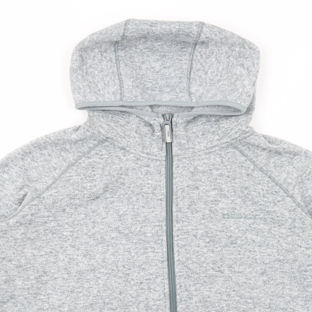 Mountain Warehouse Womens Grey  Polyester Full Zip Hoodie Size 12  Zip