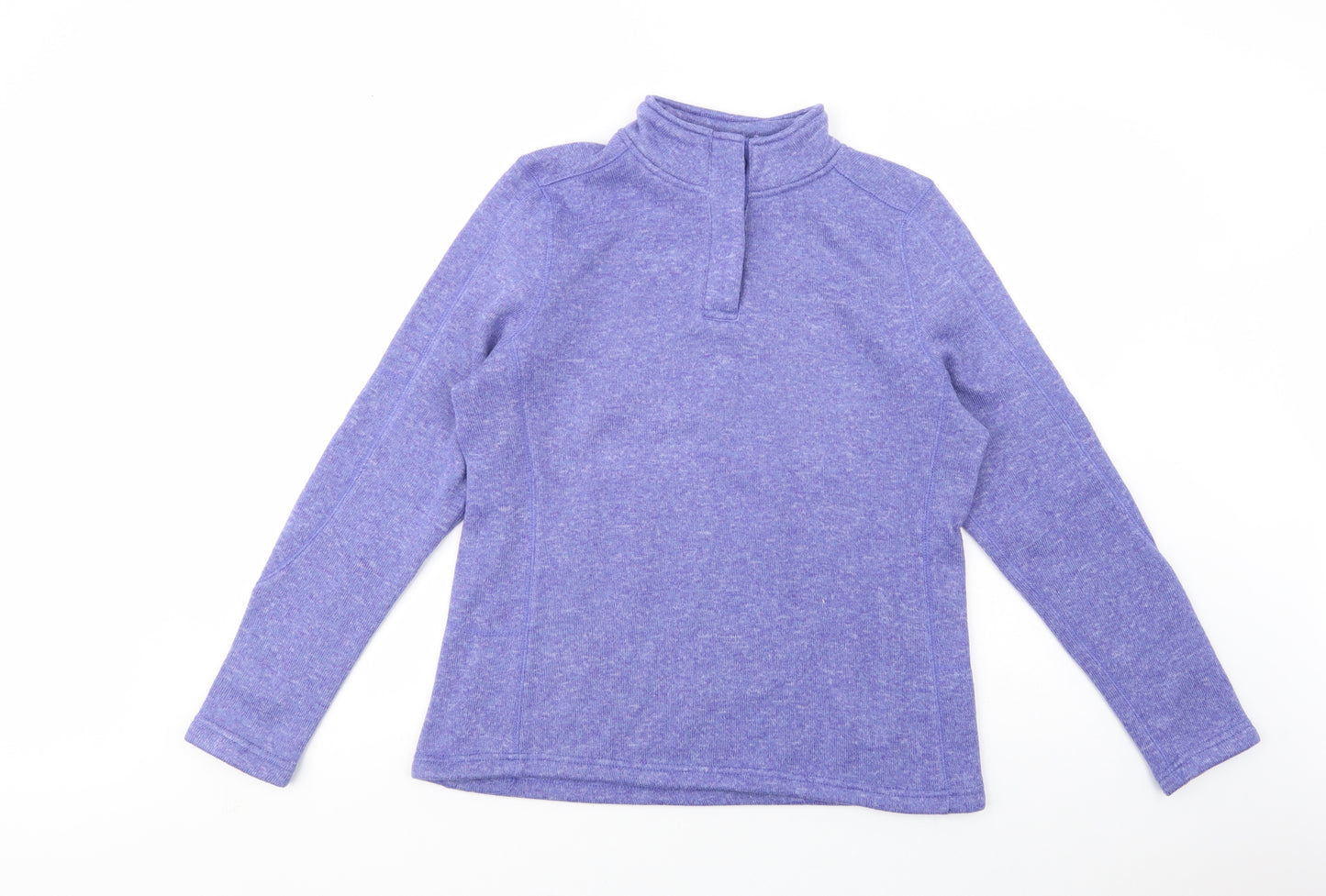 Mountain Warehouse Womens Purple  Polyester Pullover Sweatshirt Size 16  Button