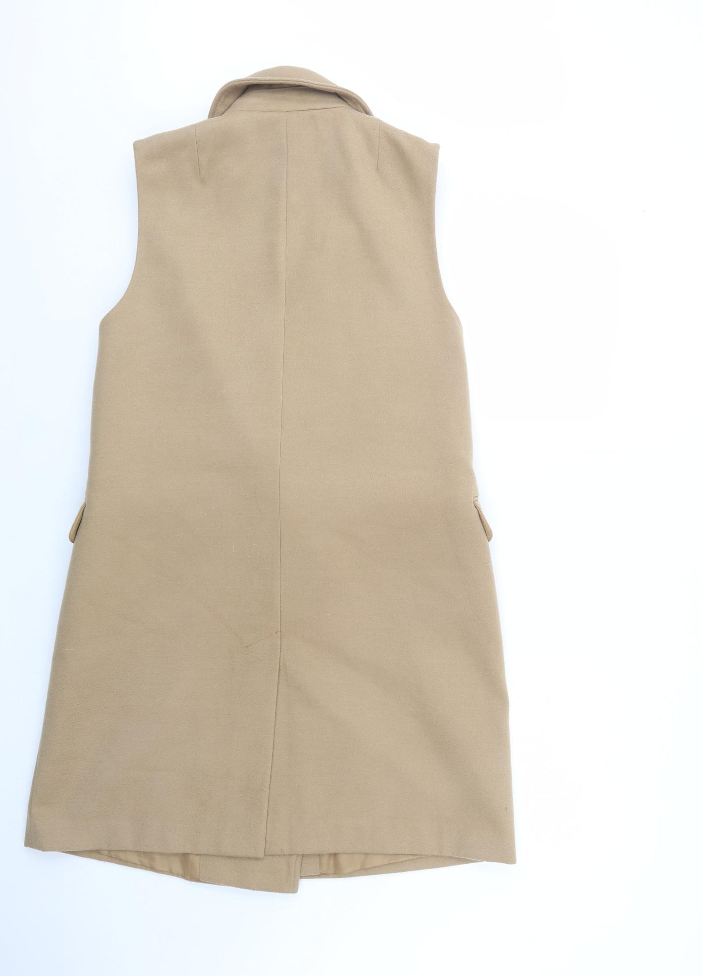 New Look Womens Beige   Jacket Waistcoat Size 14  Button