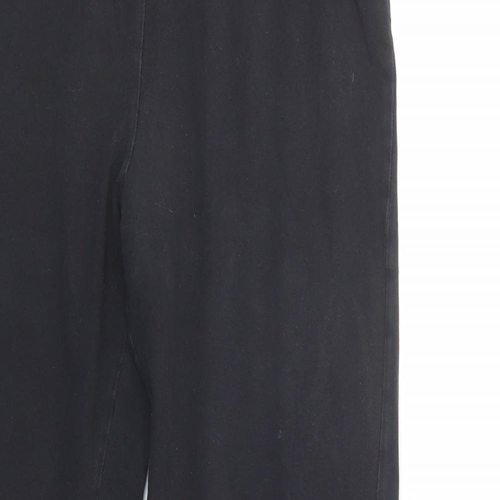 F&F Womens Black  Cotton Jogger Trousers Size 12 L29 in Regular
