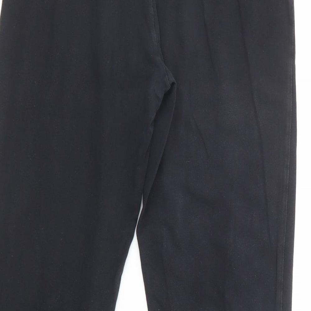 F&F Womens Black  Cotton Jogger Trousers Size 12 L29 in Regular