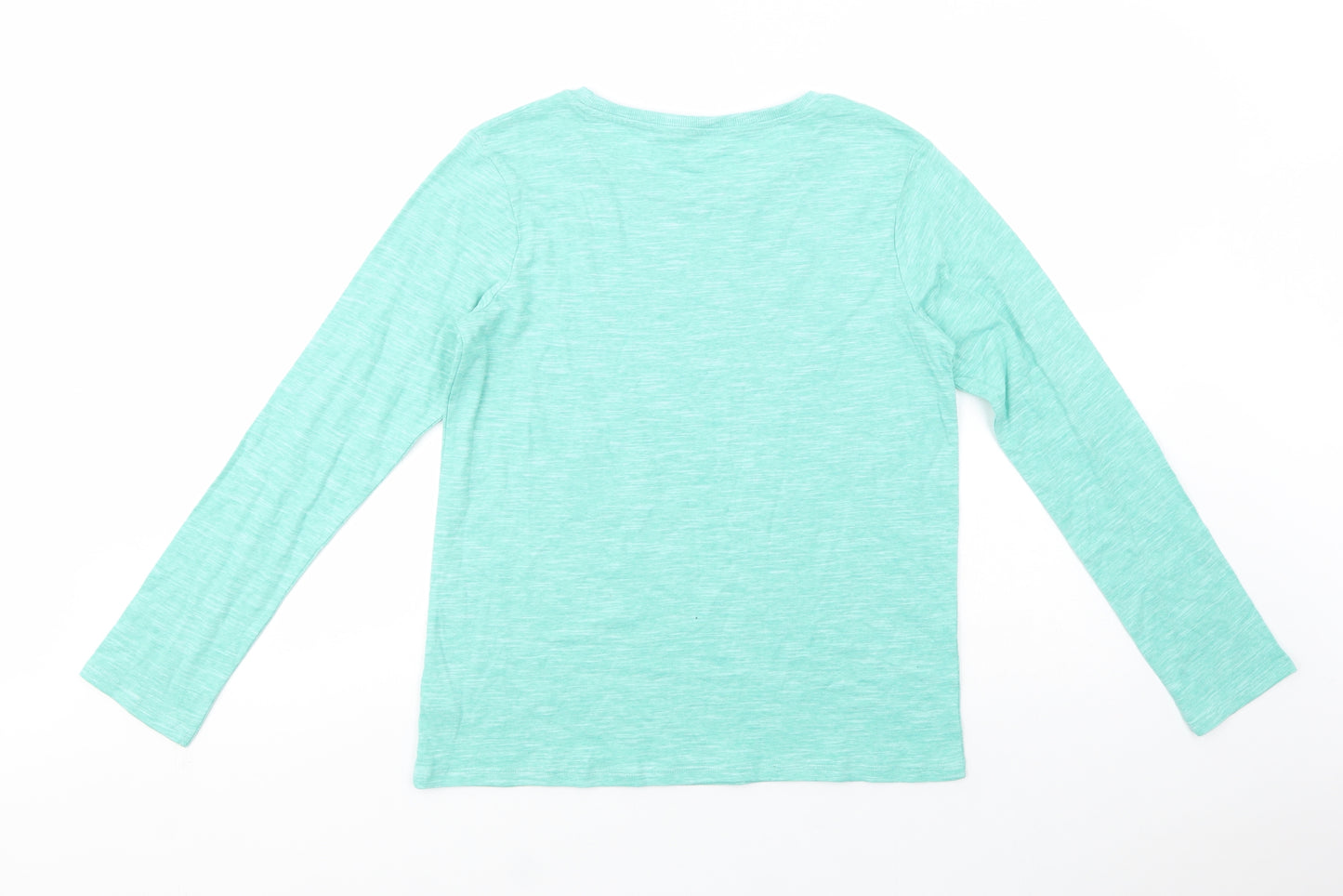 NEXT Girls Green  Cotton Pullover T-Shirt Size 16 Years Crew Neck Pullover