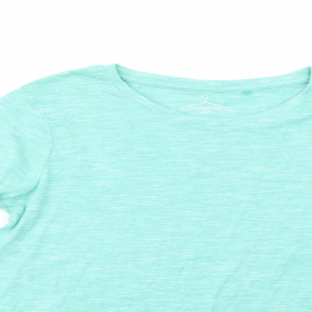 NEXT Girls Green  Cotton Pullover T-Shirt Size 16 Years Crew Neck Pullover