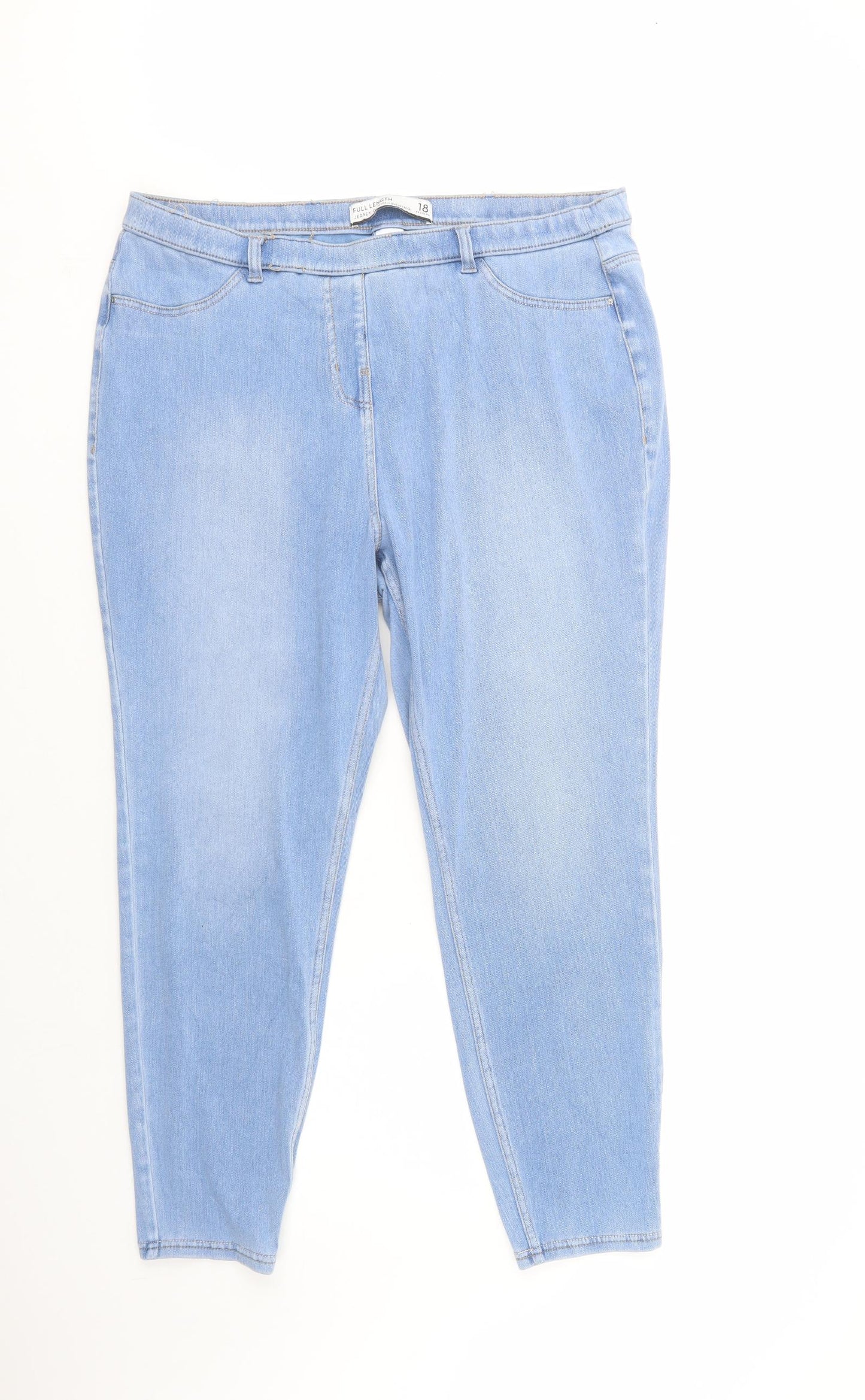 NEXT Womens Blue  Cotton Jegging Jeans Size 18 L28 in Regular