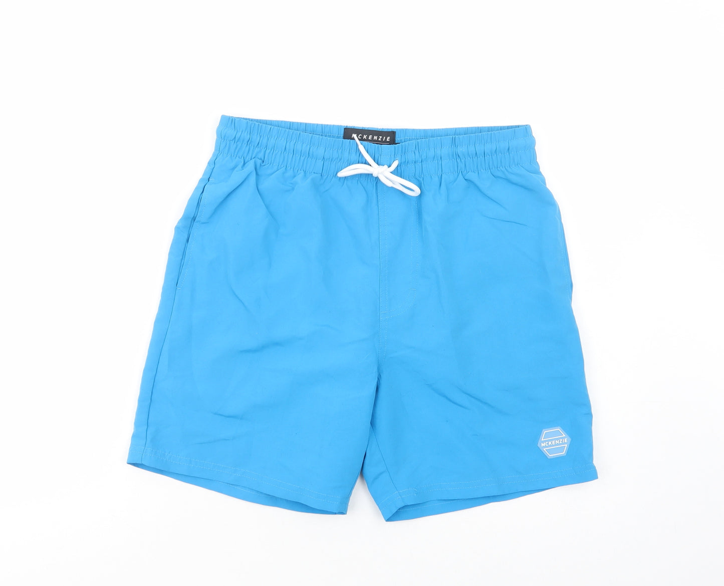 McKenzie Mens Blue  Polyester Bermuda Shorts Size S L6 in Regular Drawstring