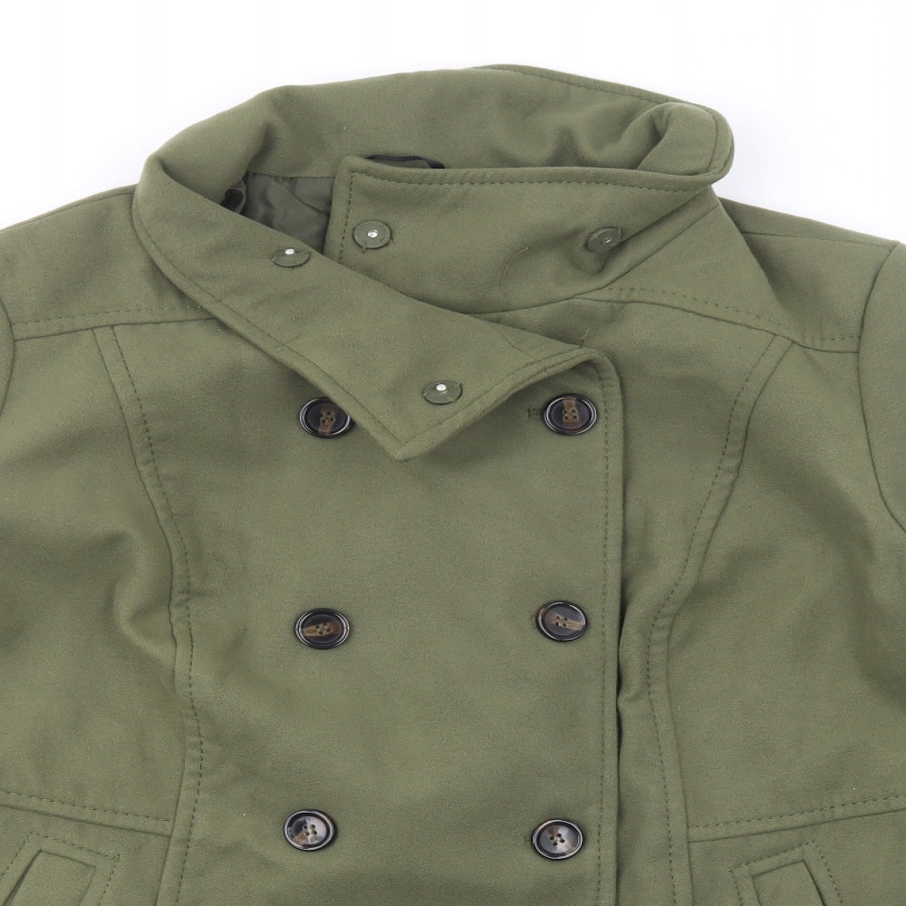 Body Flirt Womens Green   Pea Coat Coat Size 22  Button