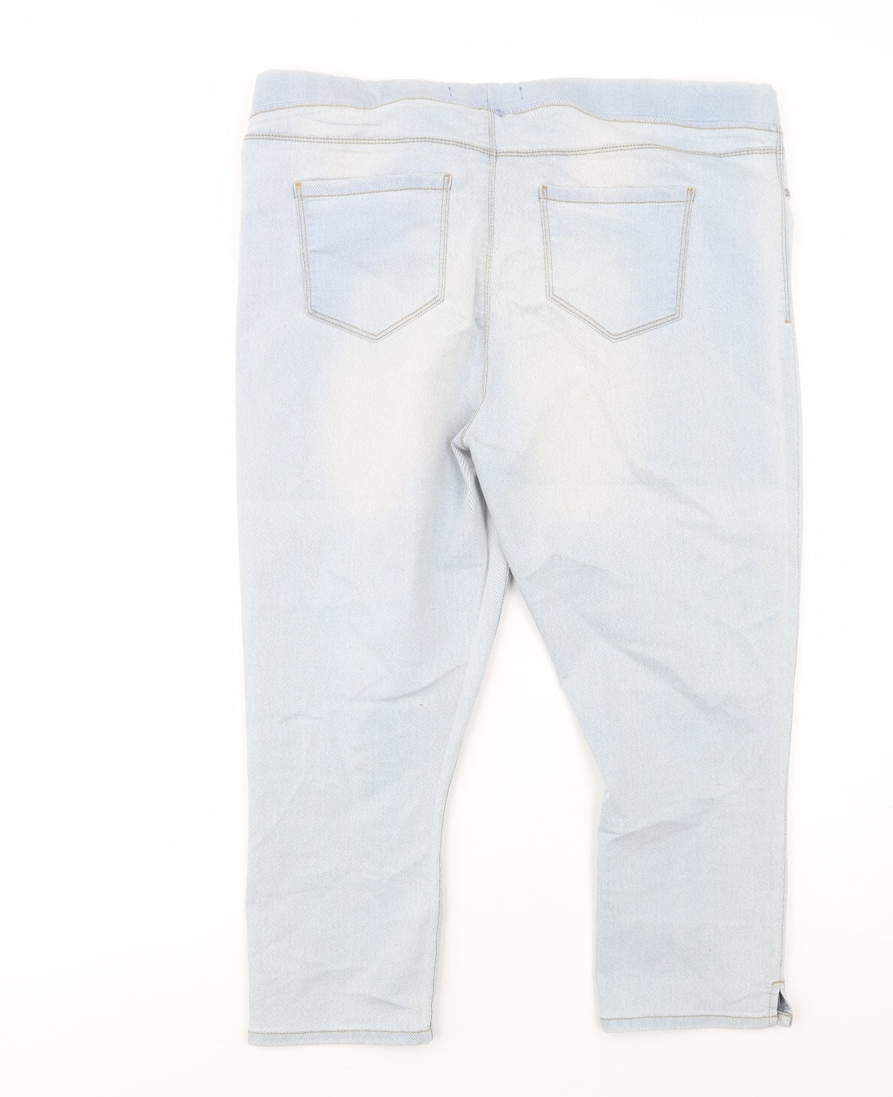 Pep & Co Womens Blue  Cotton Cropped Jeans Size 18 L22 in Regular