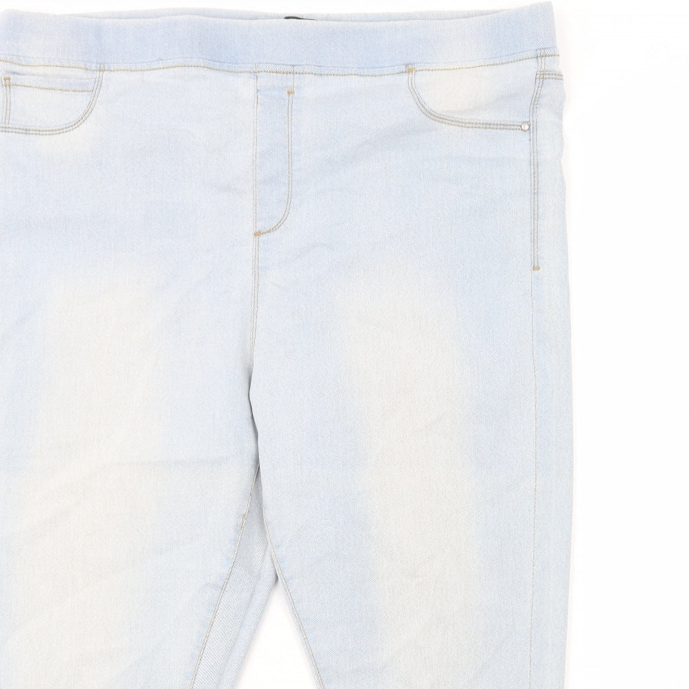 Pep & Co Womens Blue  Cotton Cropped Jeans Size 18 L22 in Regular