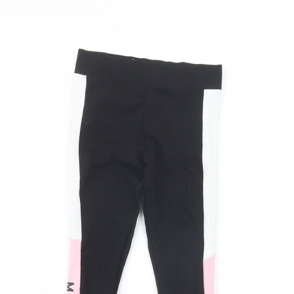 F&F Girls Black  Viscose Jogger Trousers Size 6-7 Years  Regular  - Leggings