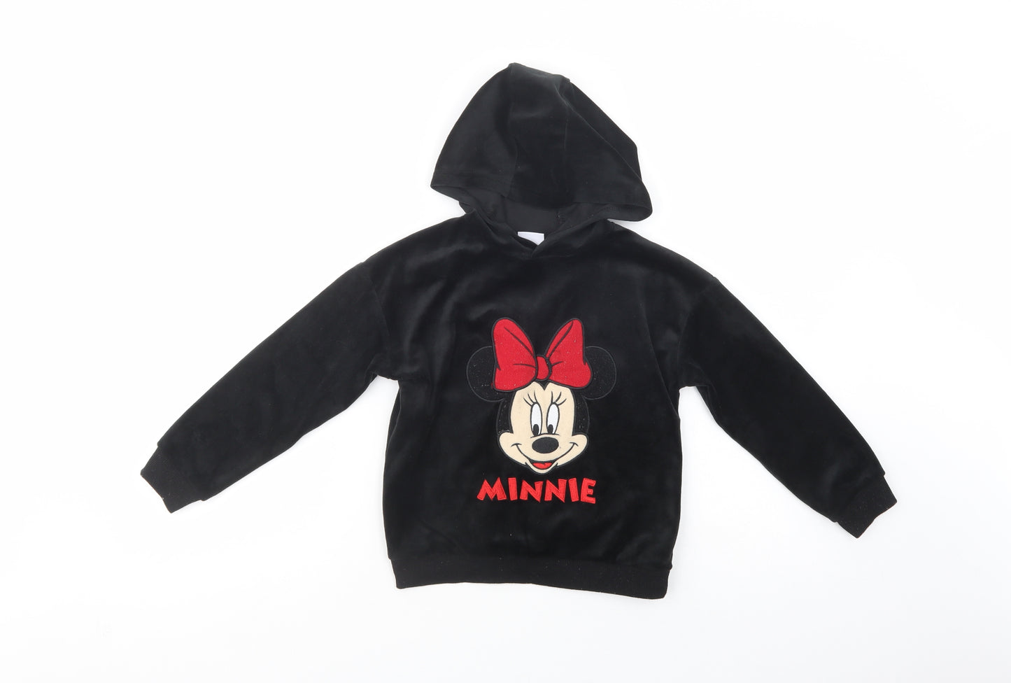 Primark Girls Black  Polyester Pullover Sweatshirt Size 6-7 Years  Pullover - Minnie Mouse