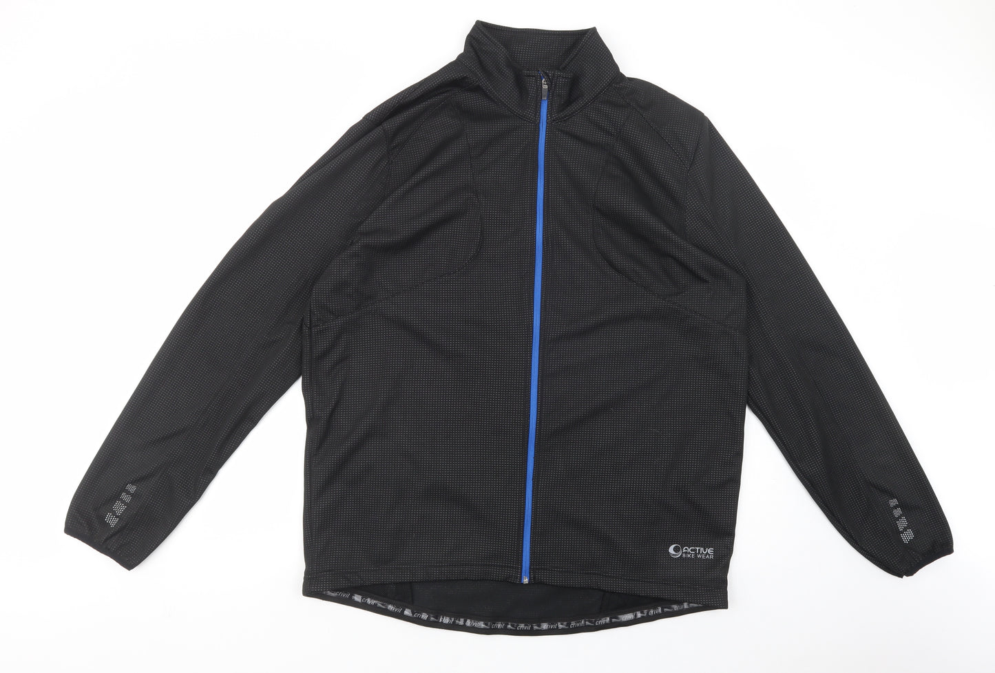 Crivit Mens Black   Windbreaker Jacket Size XL  Zip