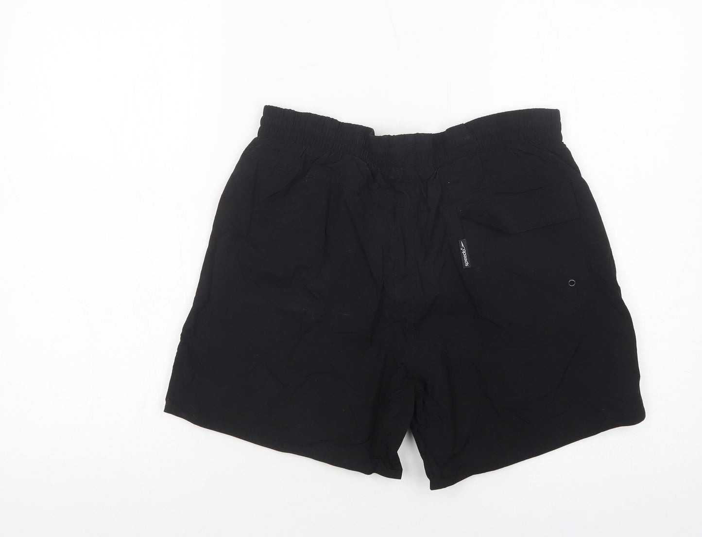 Speedo Mens Black  Nylon Bermuda Shorts Size S L6 in Regular Drawstring