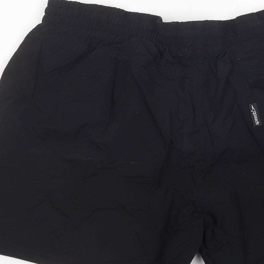 Speedo Mens Black  Nylon Bermuda Shorts Size S L6 in Regular Drawstring