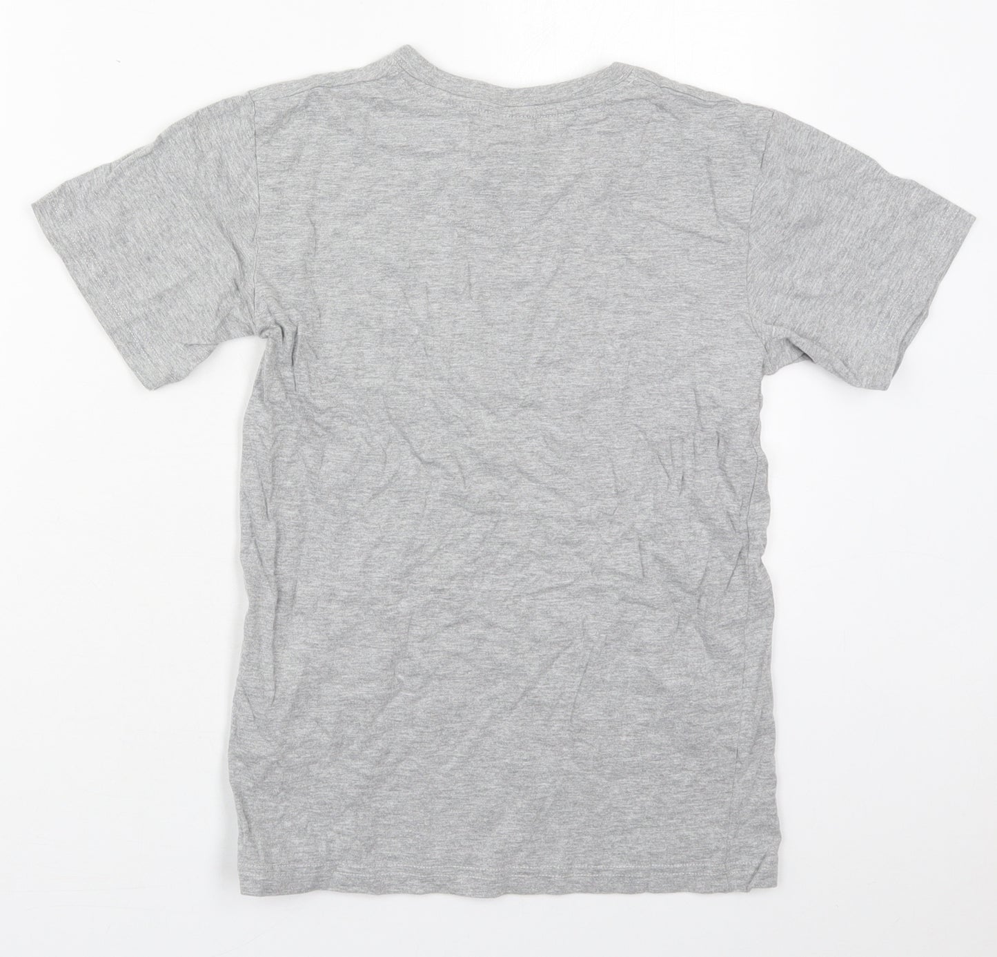 Cargo Bay Boys Grey  Cotton Basic T-Shirt Size 13 Years Crew Neck Pullover