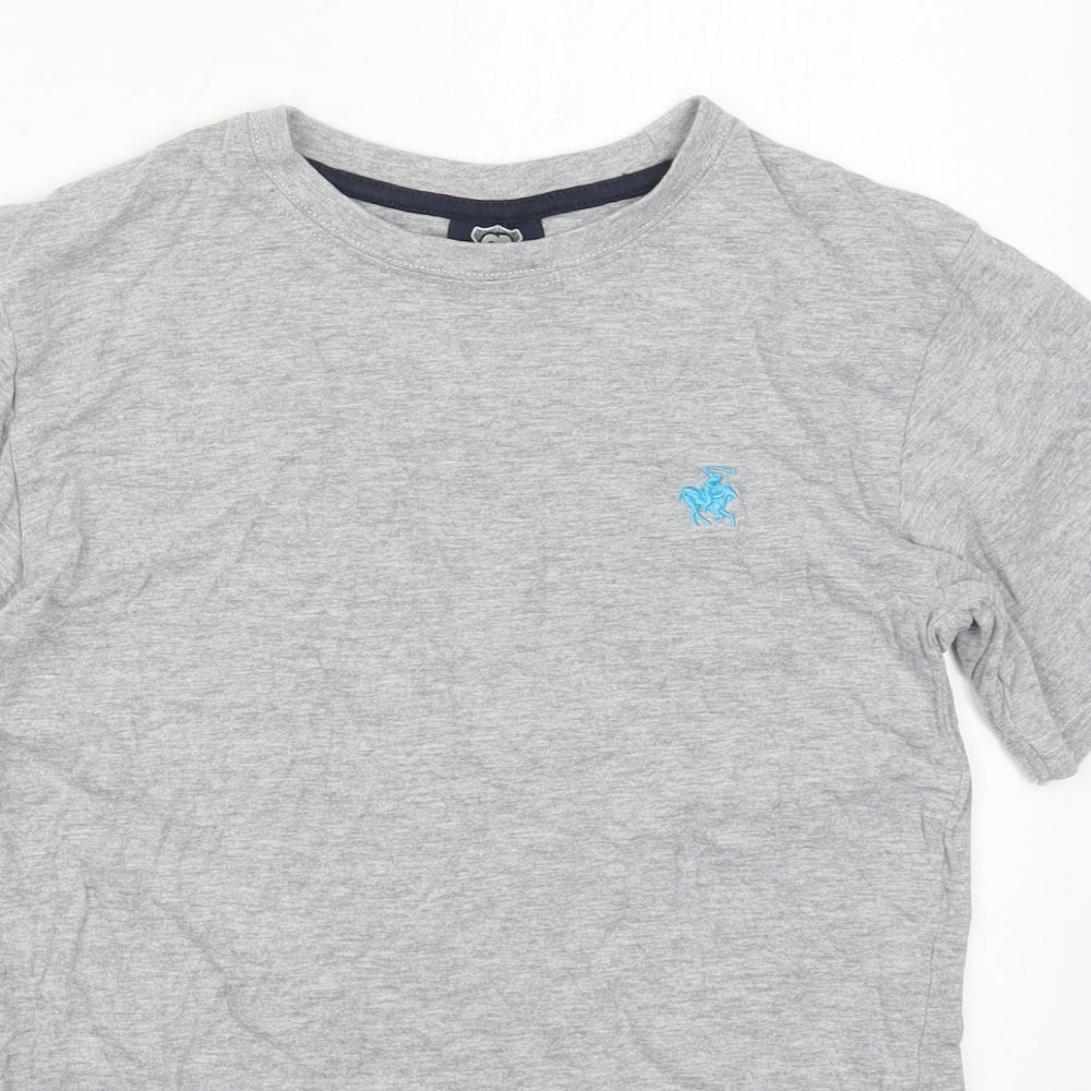 Cargo Bay Boys Grey  Cotton Basic T-Shirt Size 13 Years Crew Neck Pullover