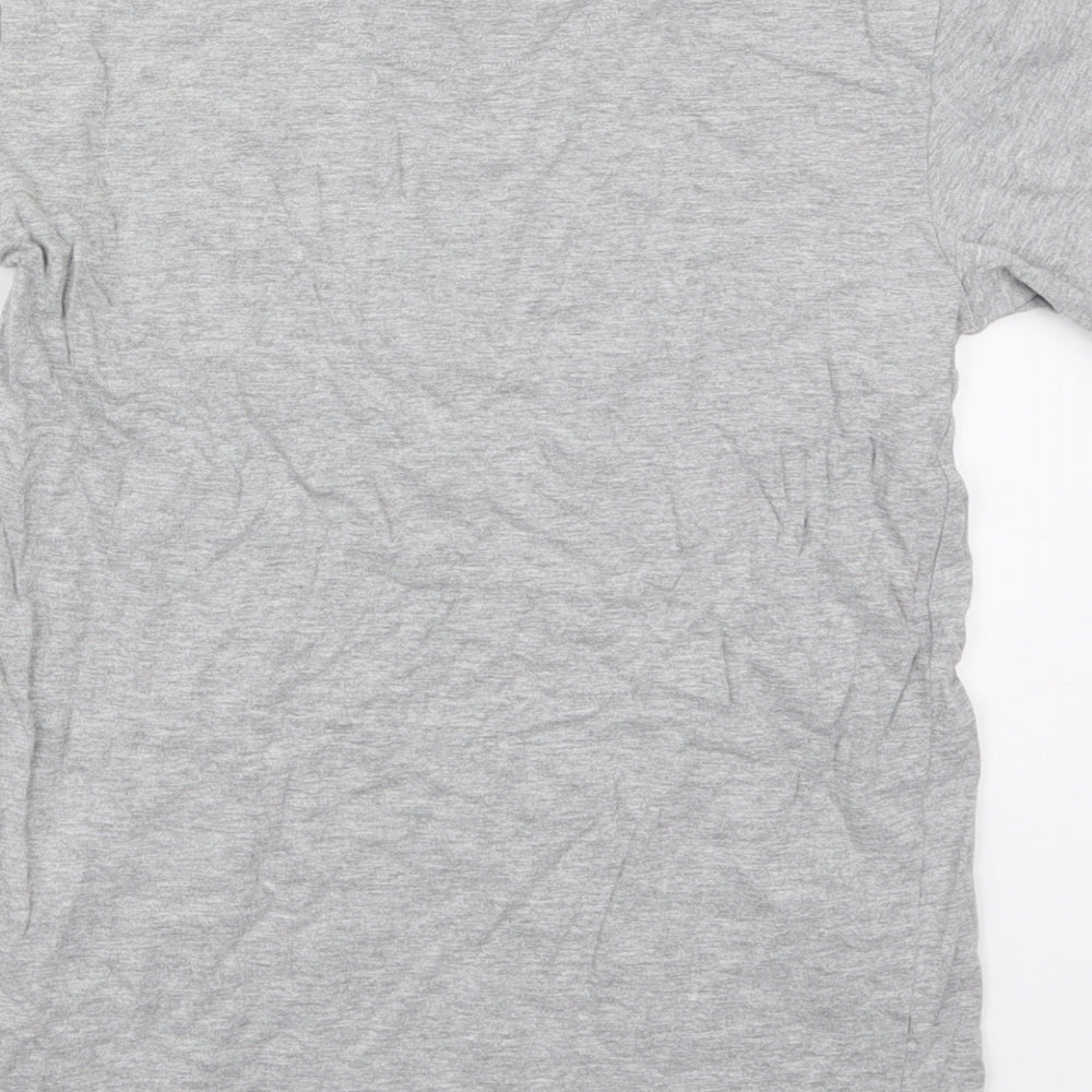 Cargo Bay Boys Grey  Cotton Basic T-Shirt Size 13 Years Crew Neck Pullover