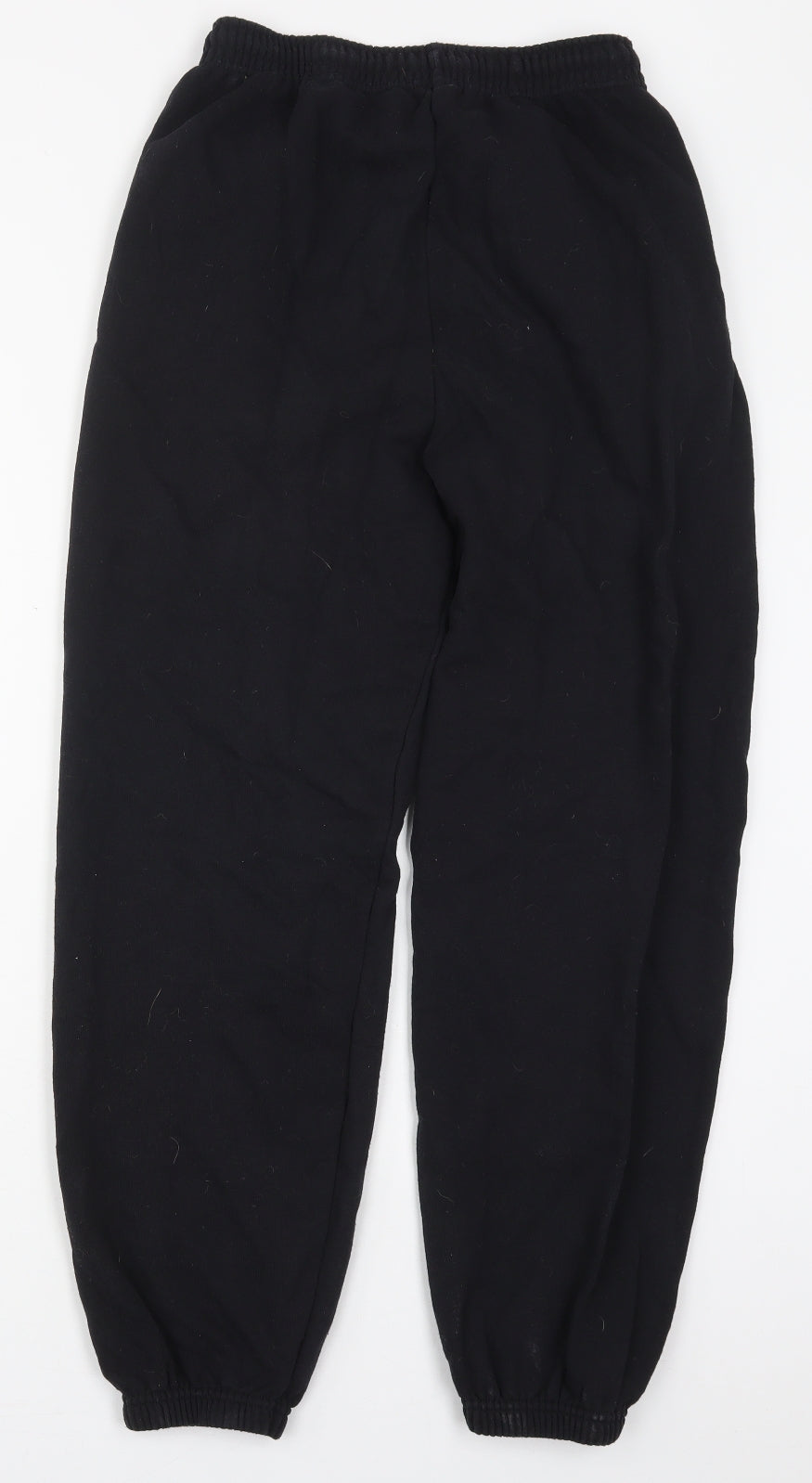 Fruit of the Loom Boys Black  Cotton Sweatpants Trousers Size 14-15 Years  Regular Drawstring