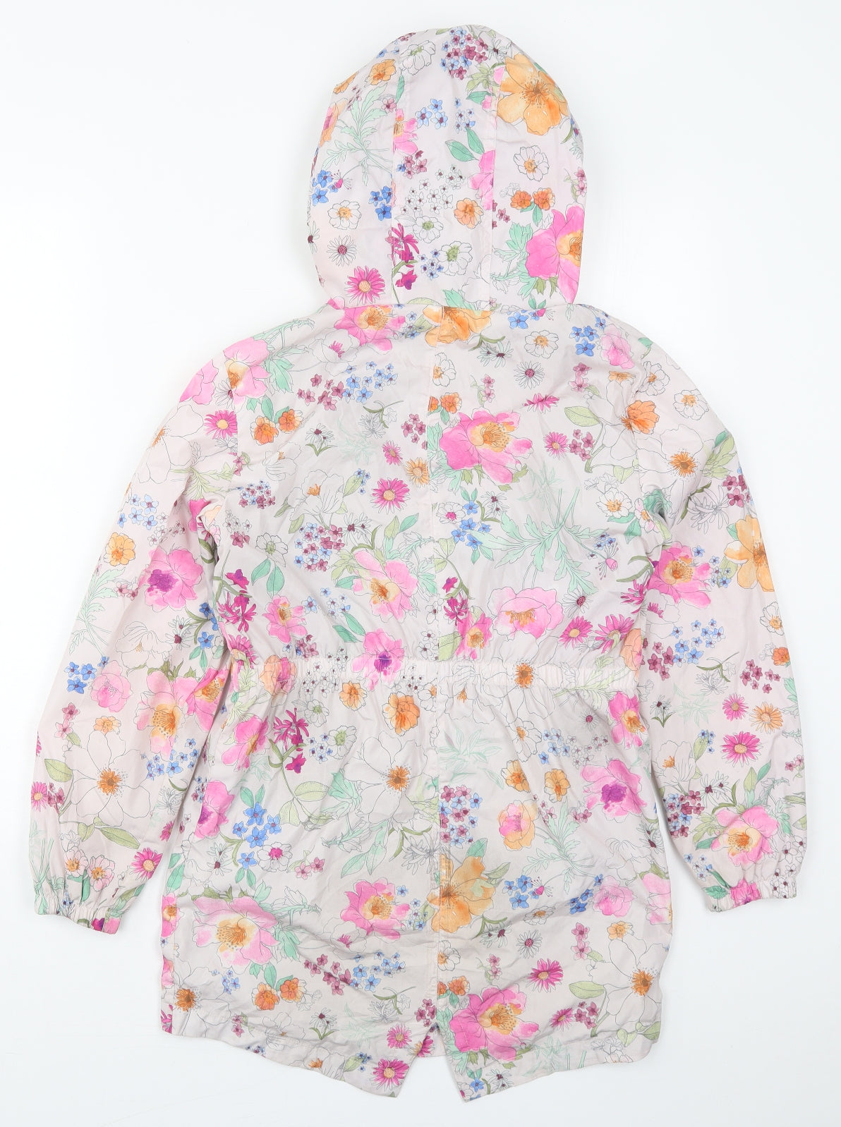 NEXT Girls Pink Floral  Basic Coat Coat Size 11 Years  Zip