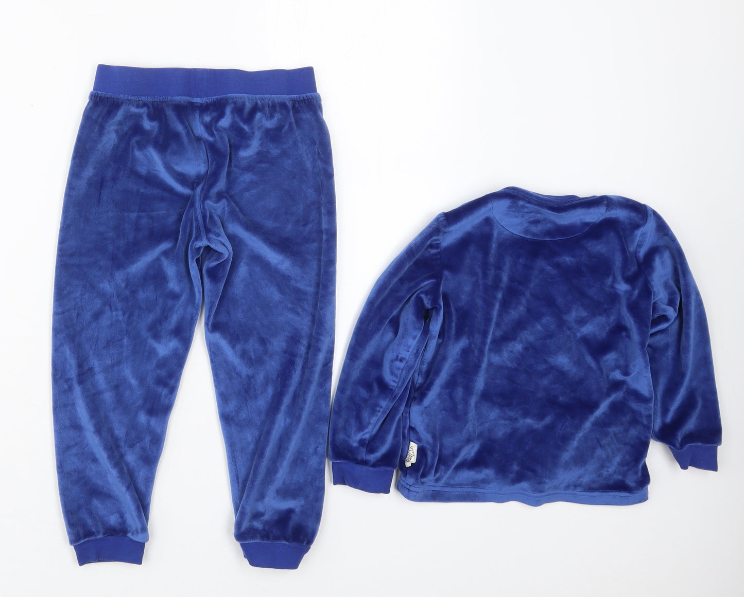 Marks and Spencer Boys Blue Solid Cotton  Pyjama Set Size 3-4 Years  Pullover - Dinosaur