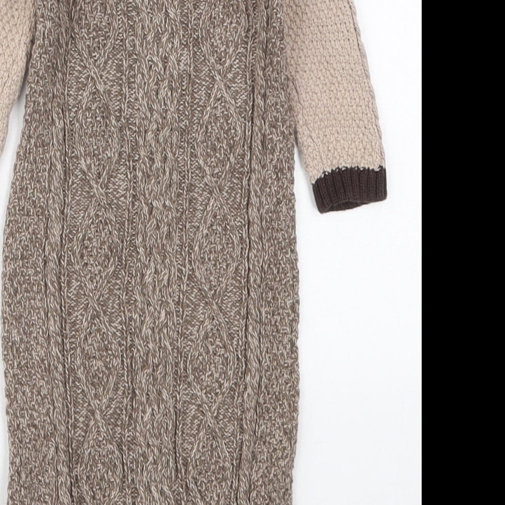 NEXT Boys Brown  Cotton Coverall One-Piece Size 0-3 Months  Button