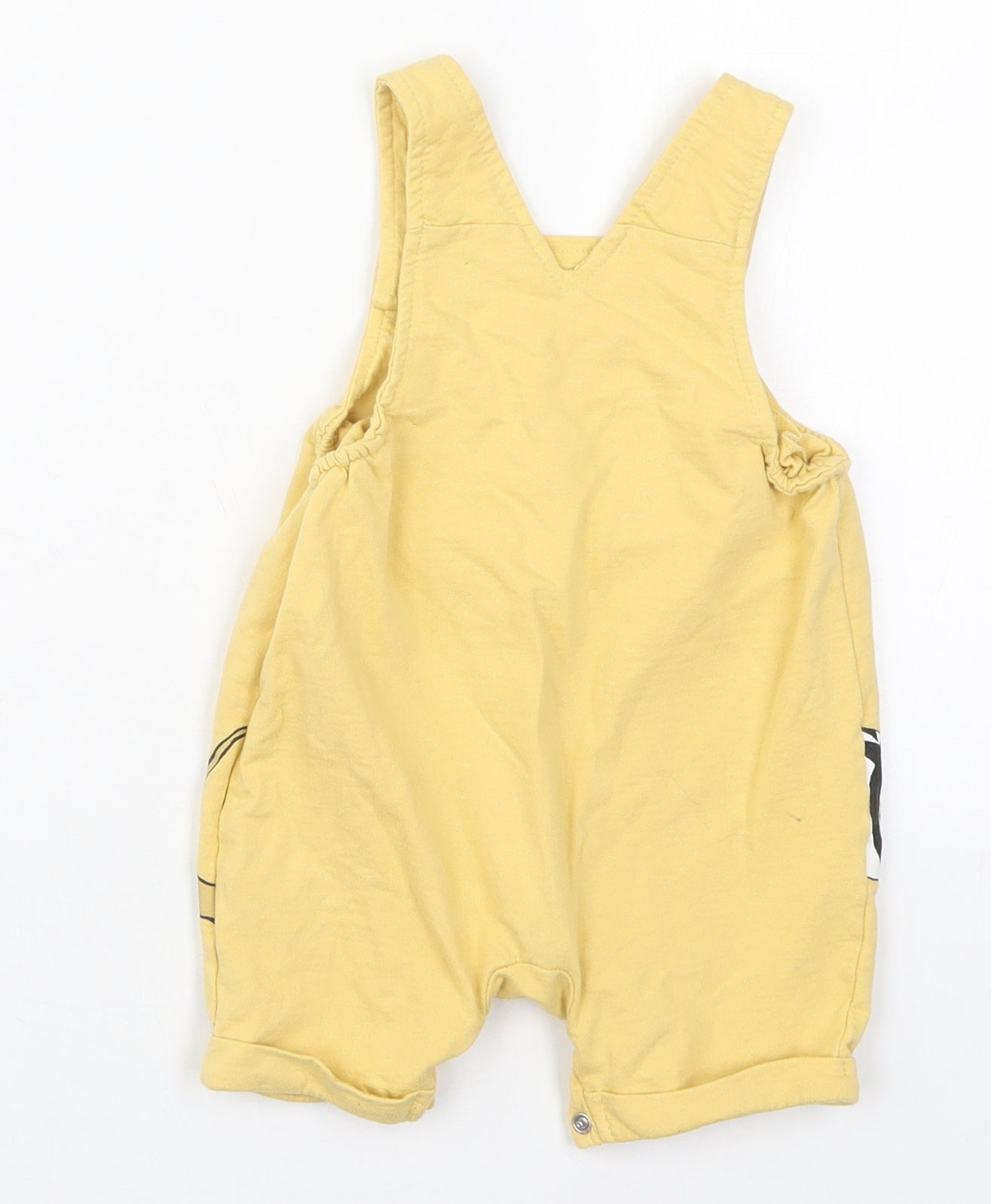Primark Baby Yellow  Cotton Dungaree One-Piece Size 12-18 Months  Button - The Lion King