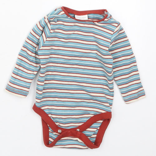 NEXT Boys Blue Striped Cotton Babygrow One-Piece Size 3-6 Months  Button