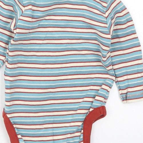 NEXT Boys Blue Striped Cotton Babygrow One-Piece Size 3-6 Months  Button