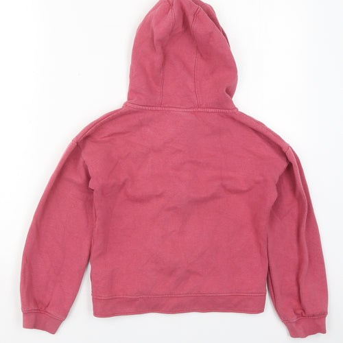 Matalan Girls Pink  Cotton Full Zip Hoodie Size 10 Years  Zip