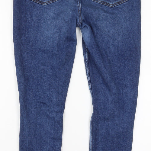New Look Womens Blue  Cotton Skinny Jeans Size 16 L27 in Regular Button