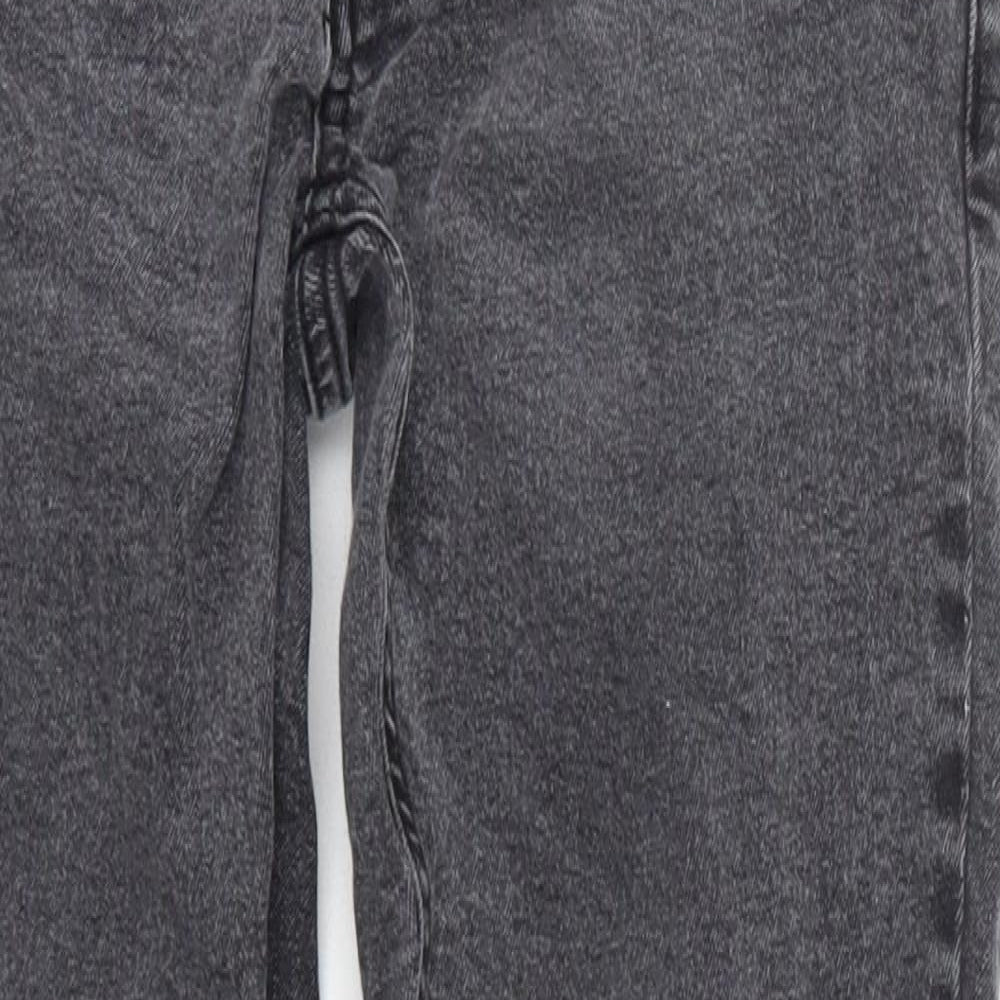 Brave Soul Mens Grey  Cotton Skinny Jeans Size 32 L28 in Regular Button