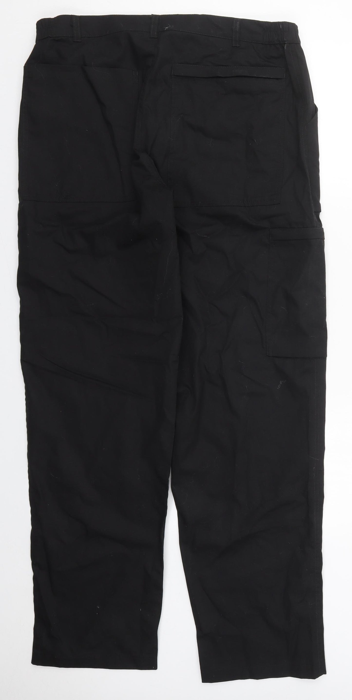 Regatta Mens Black  Polyester Cargo Trousers Size 36 L32 in Regular Button