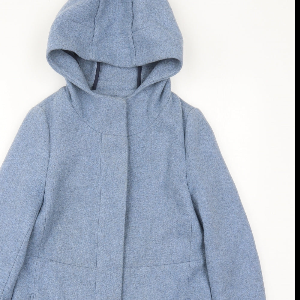 Zara Womens Blue   Pea Coat Coat Size XS  Button