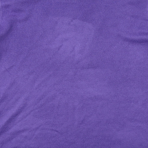 Preworn Womens Purple Crew Neck  Acrylic Pullover Jumper Size M
