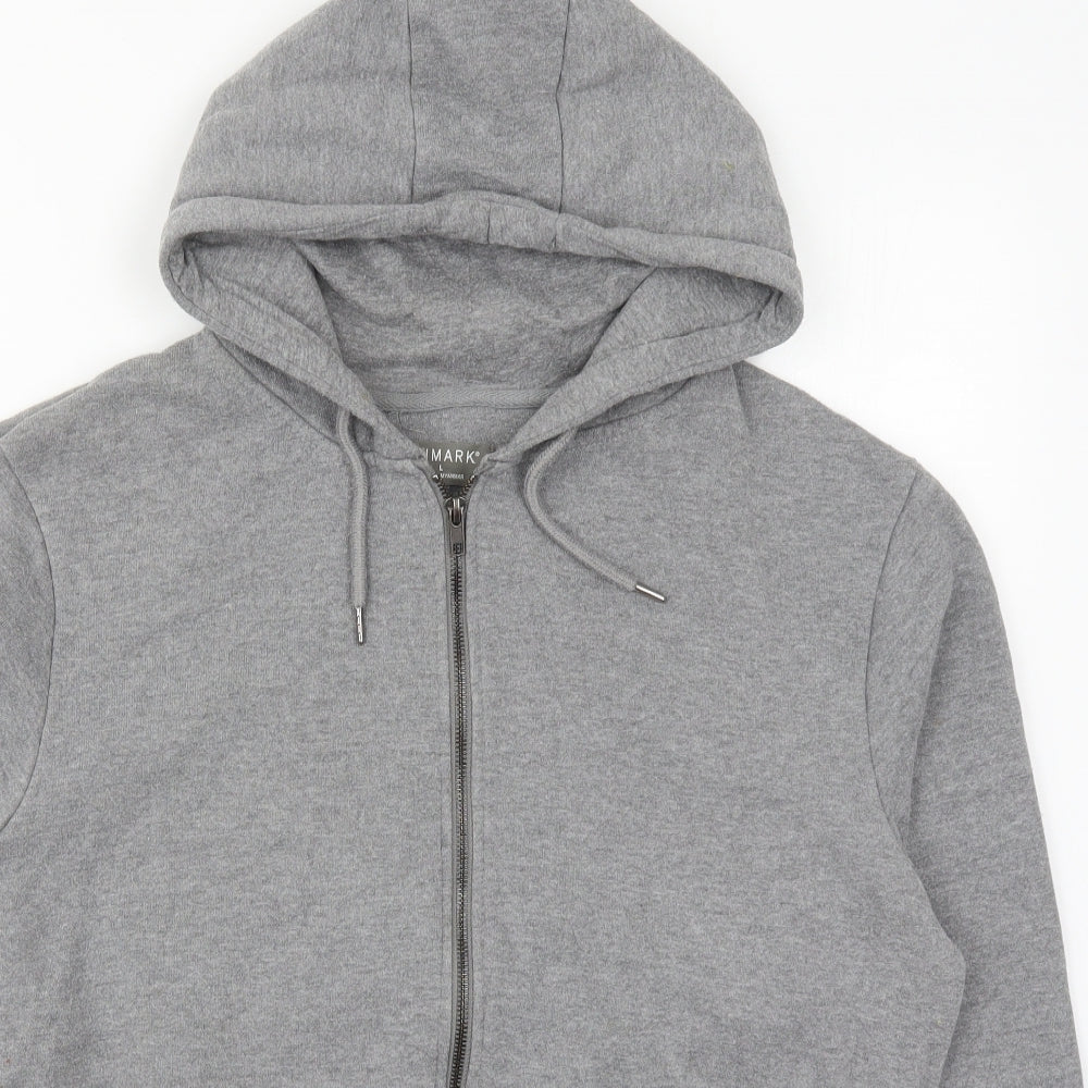 Primark Mens Grey  Cotton Full Zip Hoodie Size L