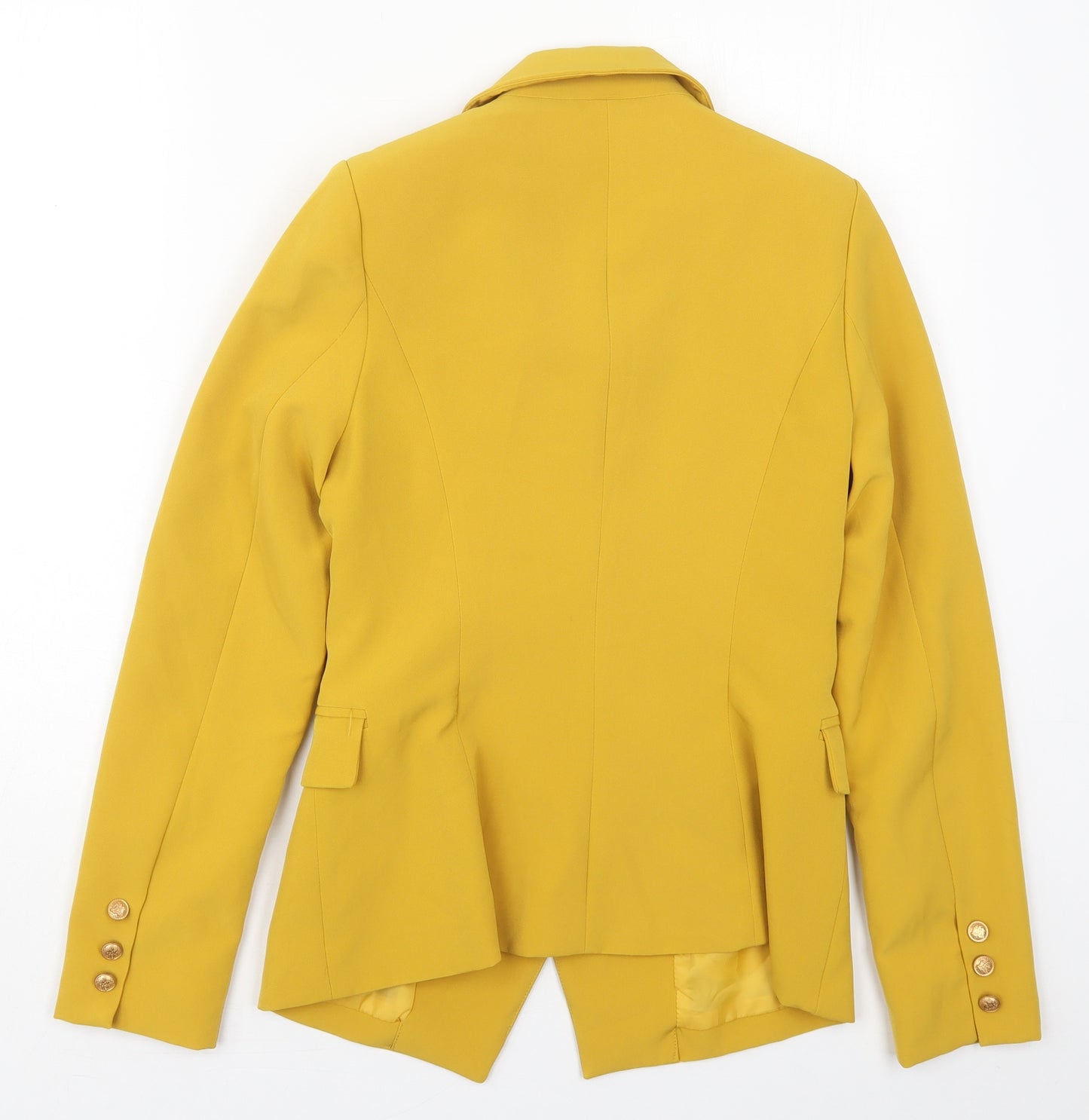 Attentif Womens Yellow  Polyester Jacket Suit Jacket Size 10