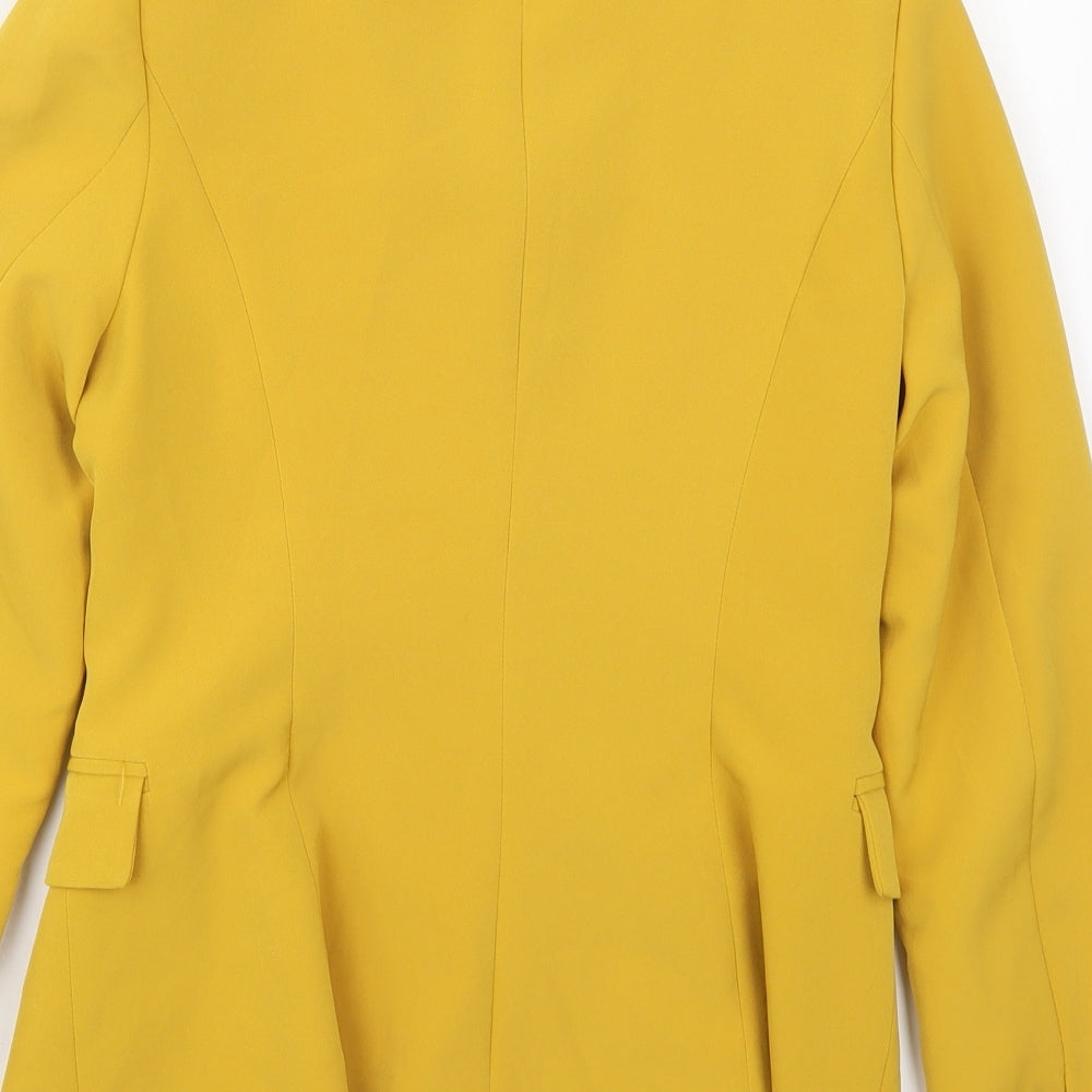 Attentif Womens Yellow  Polyester Jacket Suit Jacket Size 10