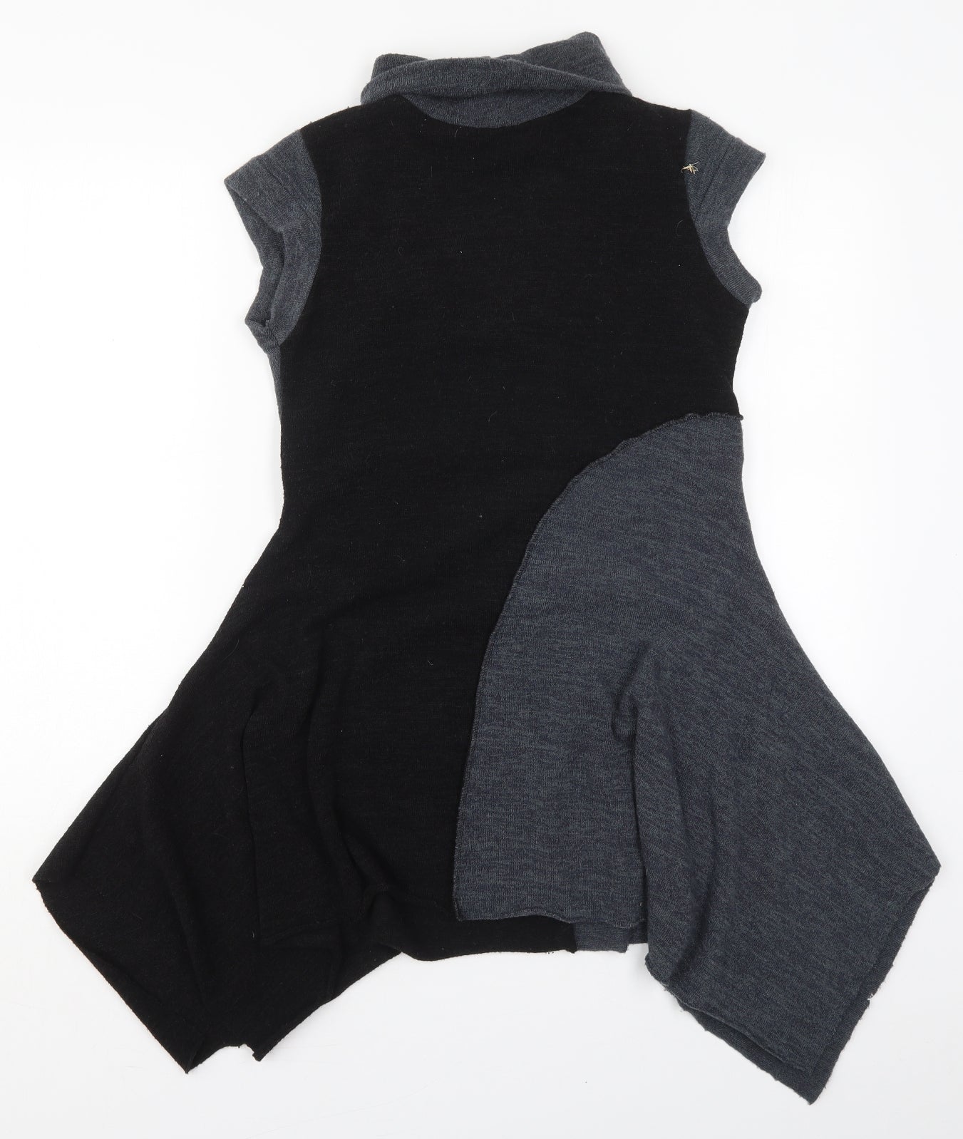 Graffic Womens Grey Scoop Neck  Polyester Pullover Jumper Size M